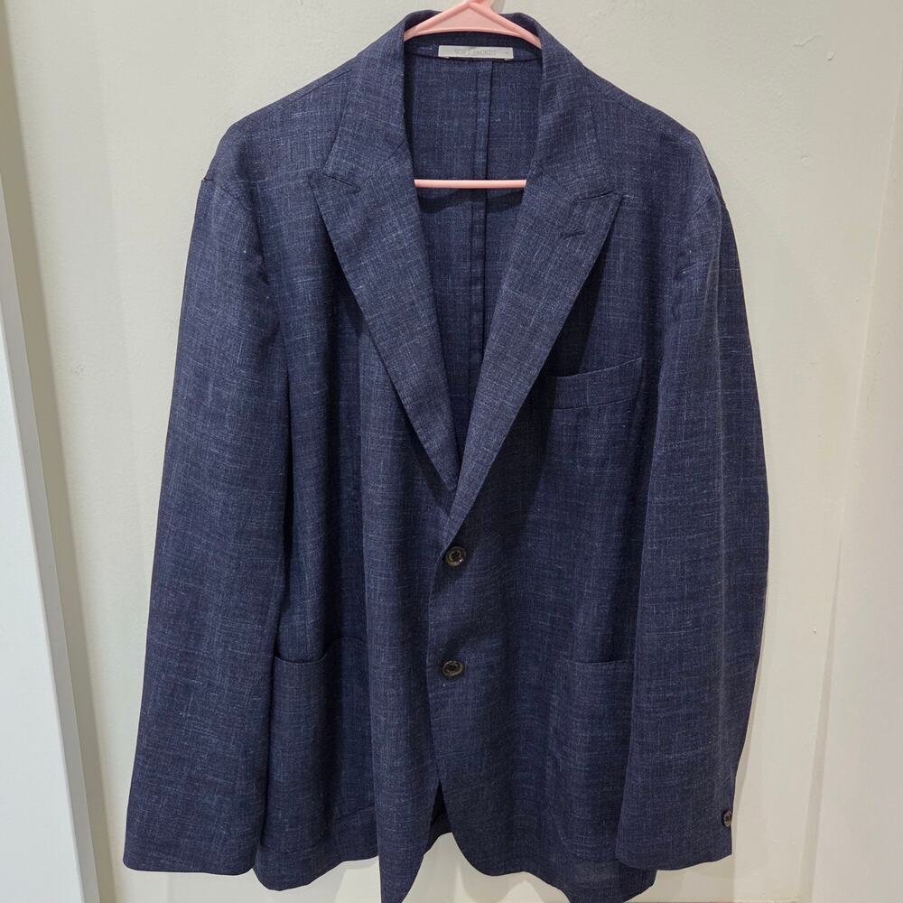 Eleventy Platinum Loro Piana Soft Jacket, Size US 46, Wool/Linen/Silk - Picture 3 of 15